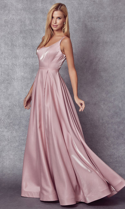 Juliet Dresses 244 - Crisscross Back Pleated A-line Gown Ball Gowns