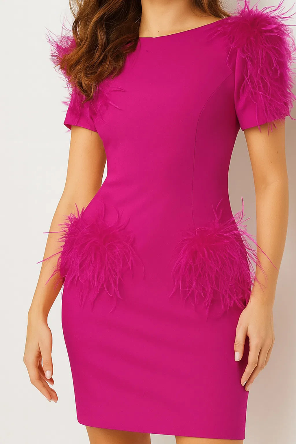 Jovani 24558 - Short Sleeve Bodycon Cocktail Dress
