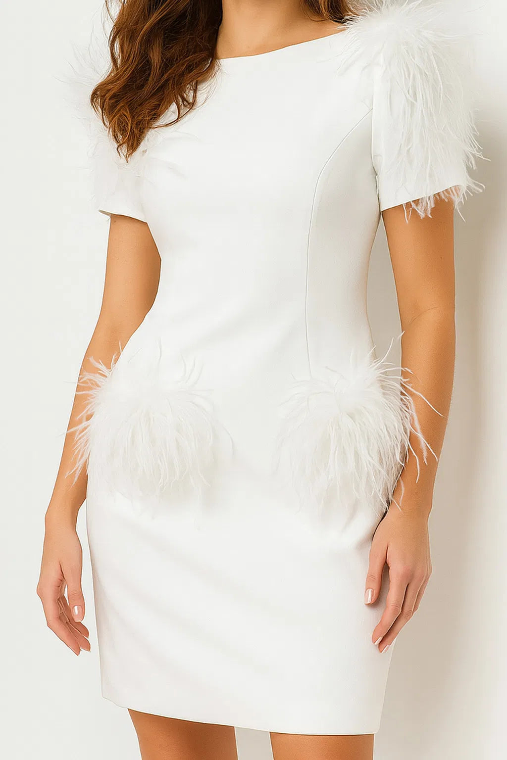 Jovani 24558 - Short Sleeve Bodycon Cocktail Dress