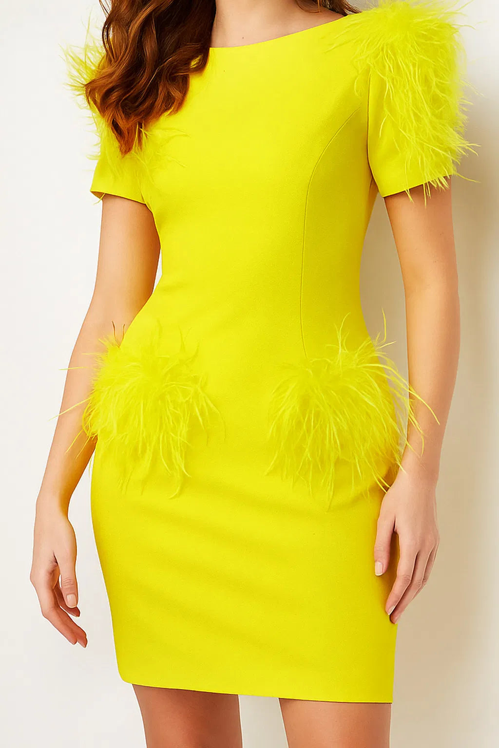 Jovani 24558 - Short Sleeve Bodycon Cocktail Dress