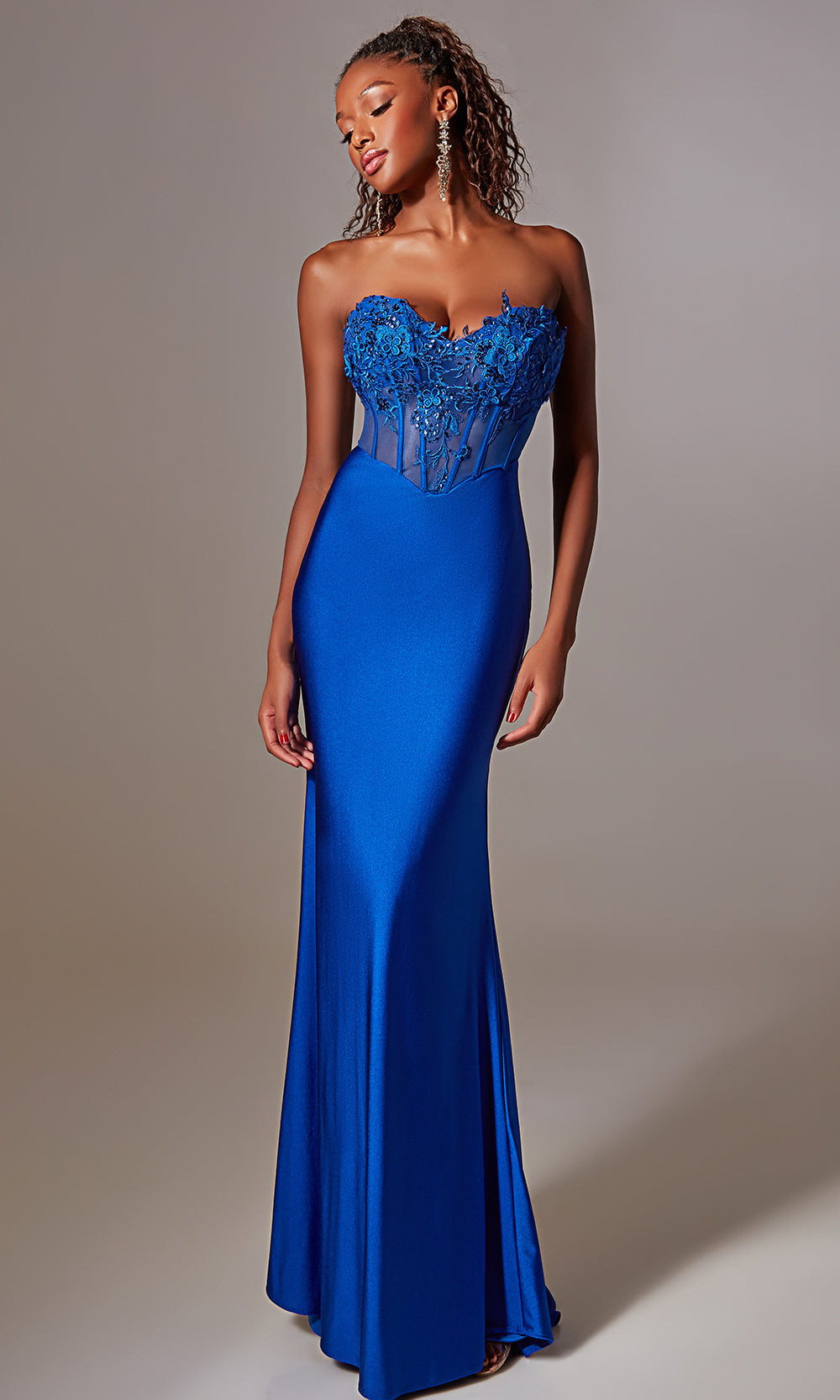 Aerie Couture 248 - Floral Applique Sweetheart Dress Prom Dresses