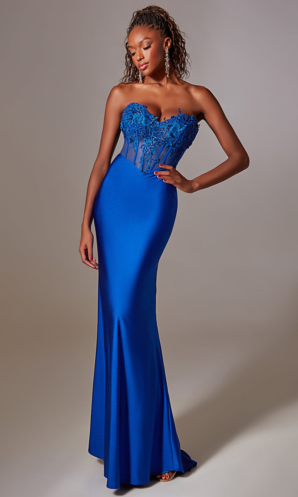 Aerie Couture 248 - Floral Applique Sweetheart Dress Prom Dresses