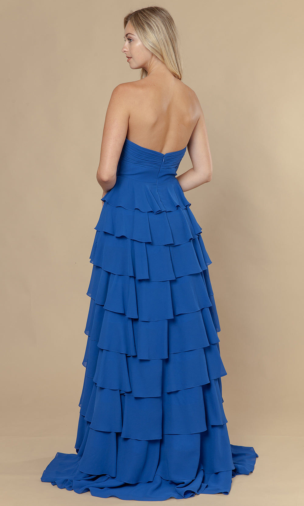 Poly USA 25012 - Sweetheart Strapless Ruffle Long Dress Prom Dresses