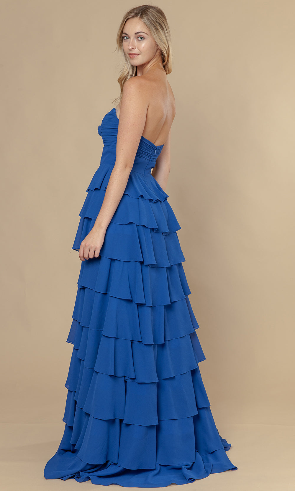 Poly USA 25012 - Sweetheart Strapless Ruffle Long Dress Prom Dresses