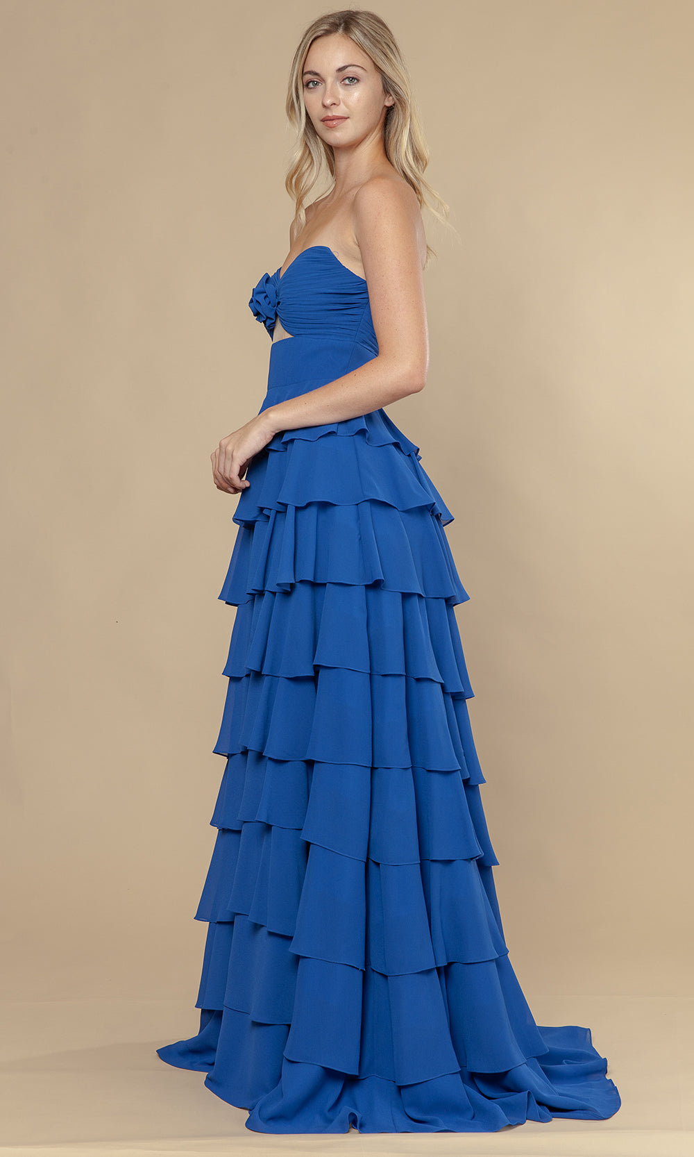 Poly USA 25012 - Sweetheart Strapless Ruffle Long Dress Prom Dresses