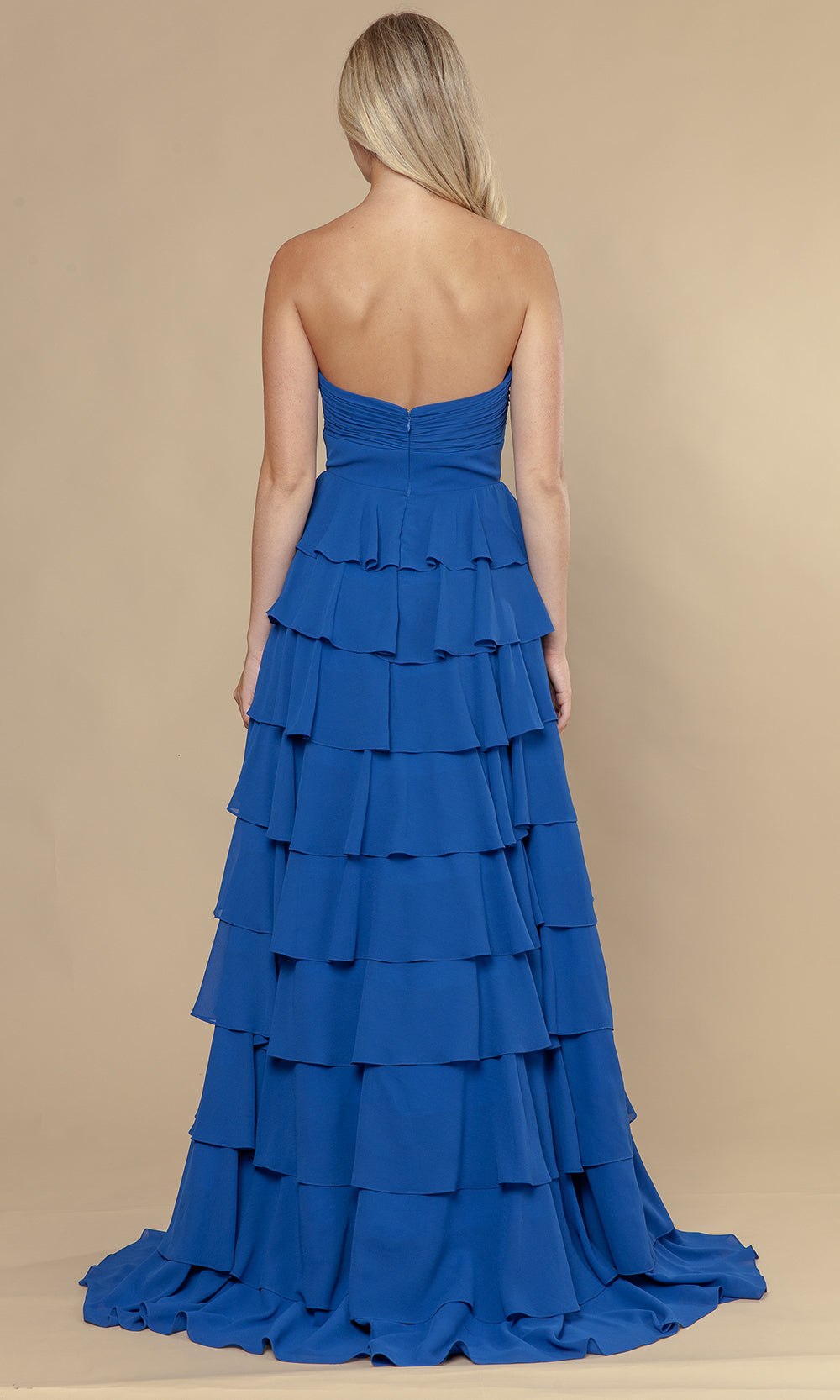 Poly USA 25012 - Sweetheart Strapless Ruffle Long Dress Prom Dresses