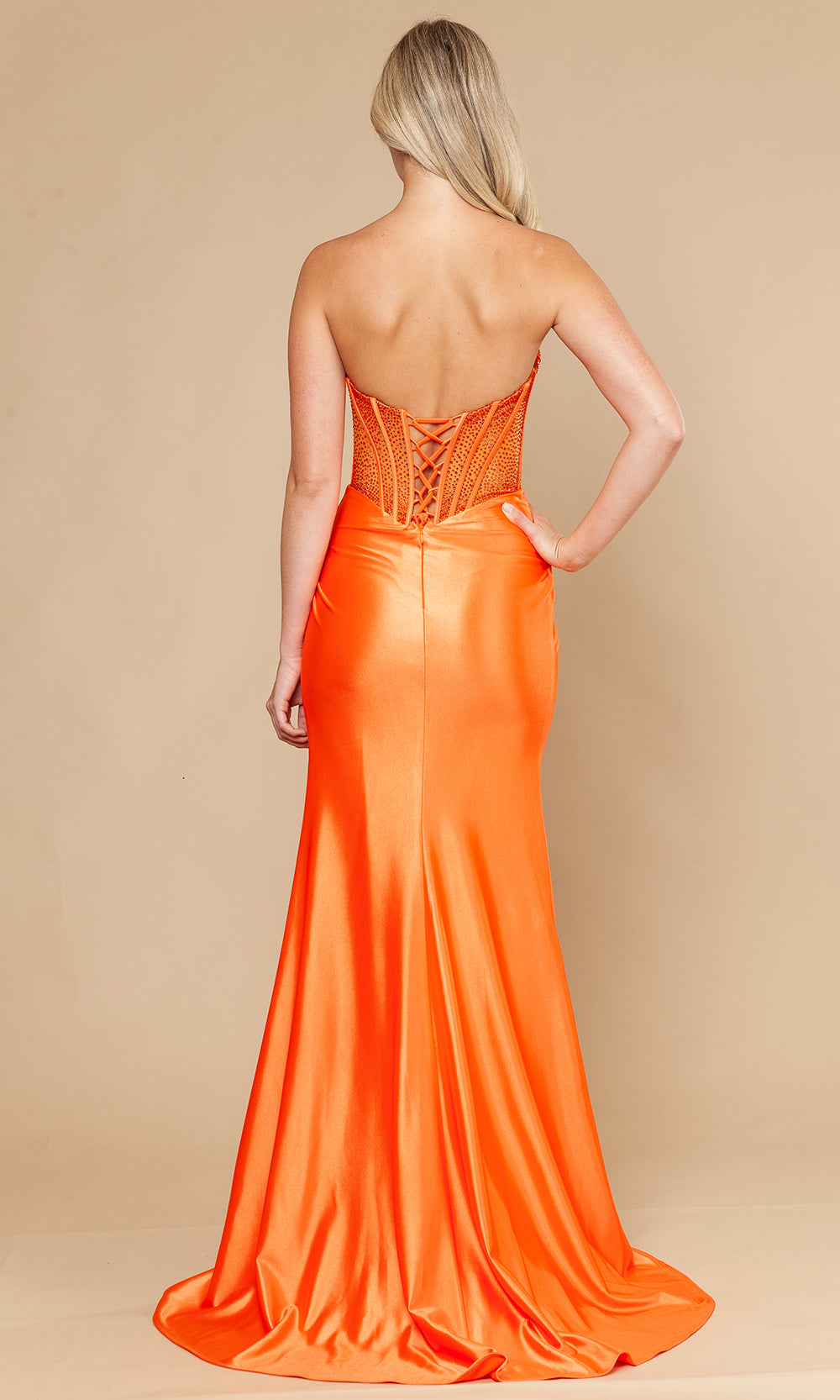 Poly USA 25044 - Semi-Sweetheart Rhinestone Top Prom Dress Prom Dresses