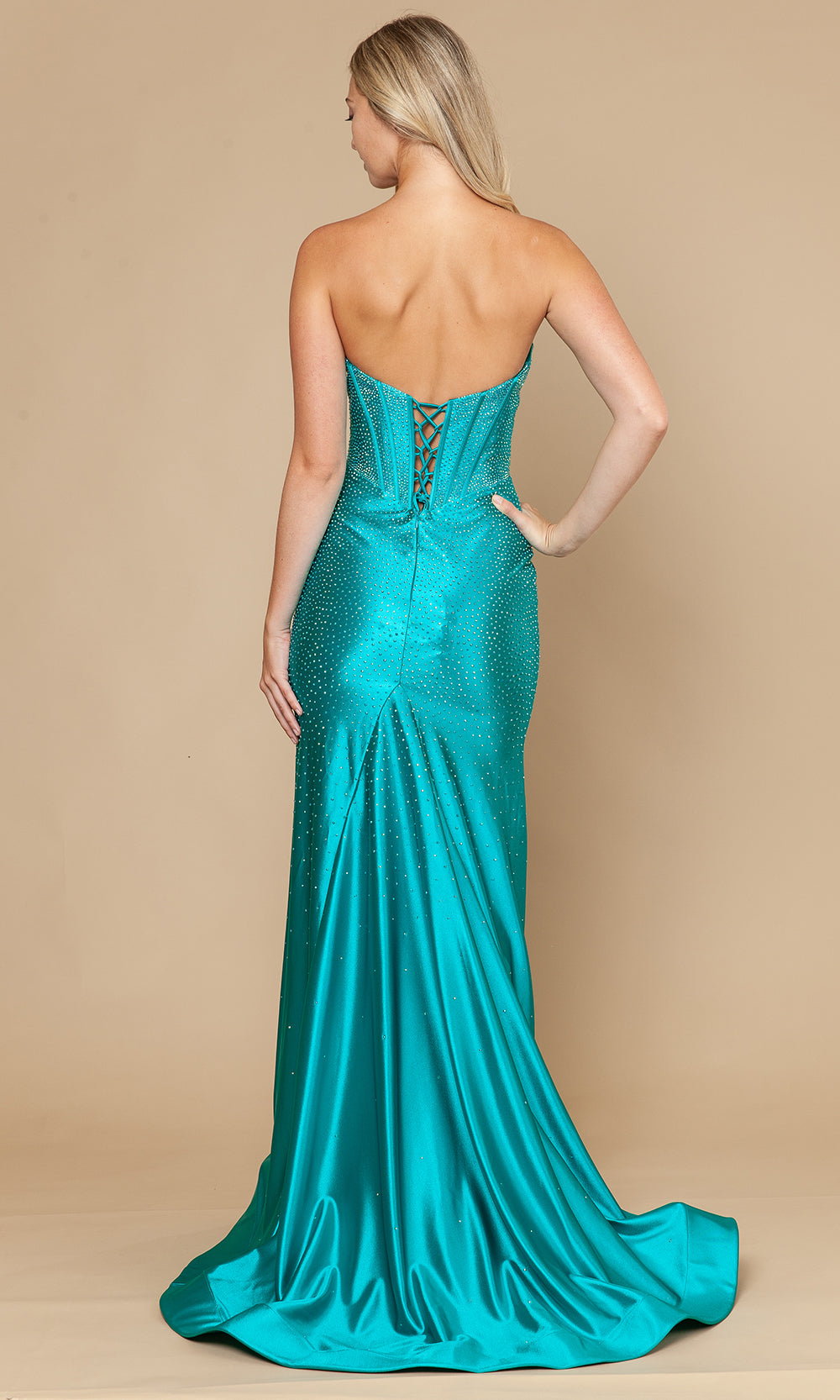 Poly USA 25046 - Boned Bodice Strapless Evening Gown Bridesmaid Dresses