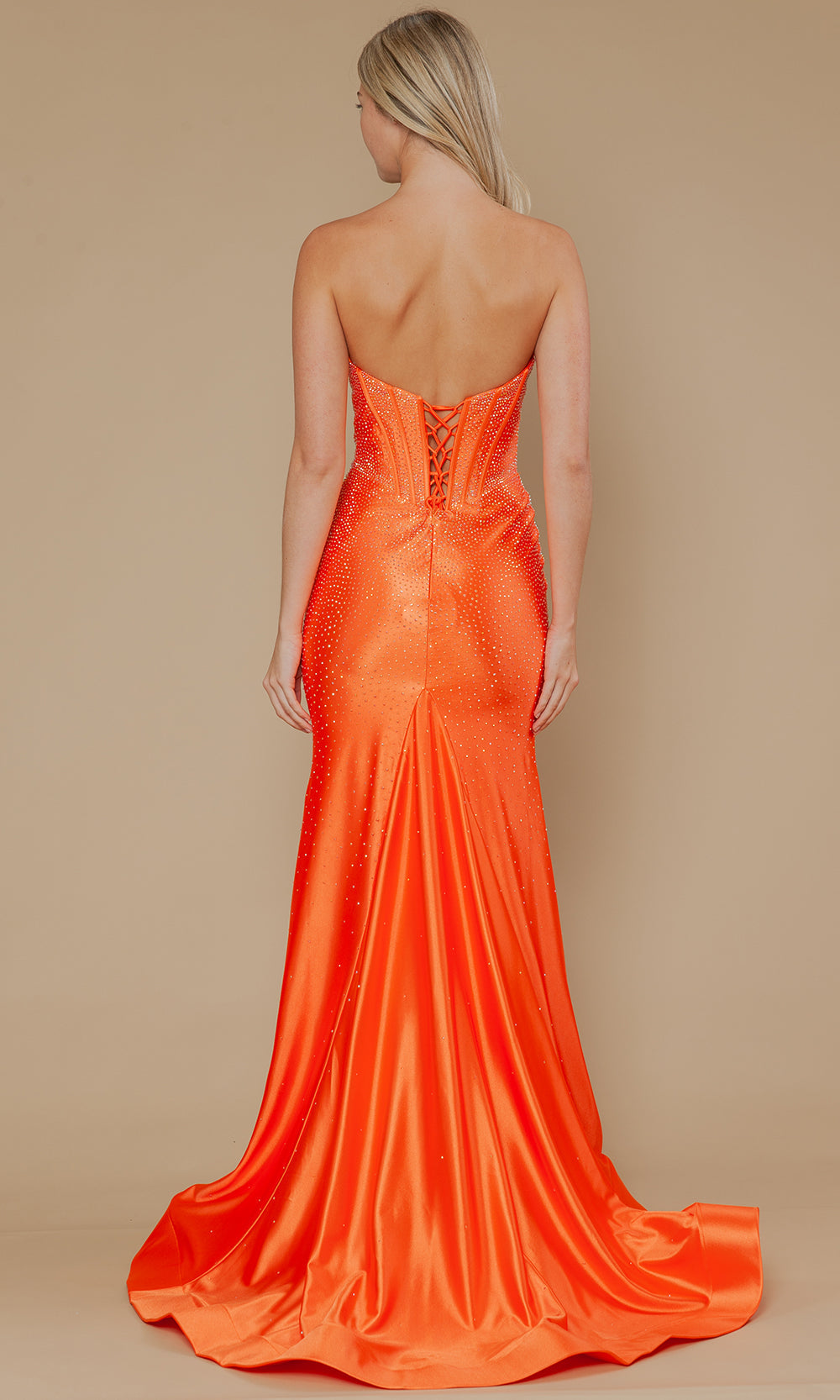 Poly USA 25046 - Strapless Beaded Gown with Exposed Boning Bridesmaid Dresses