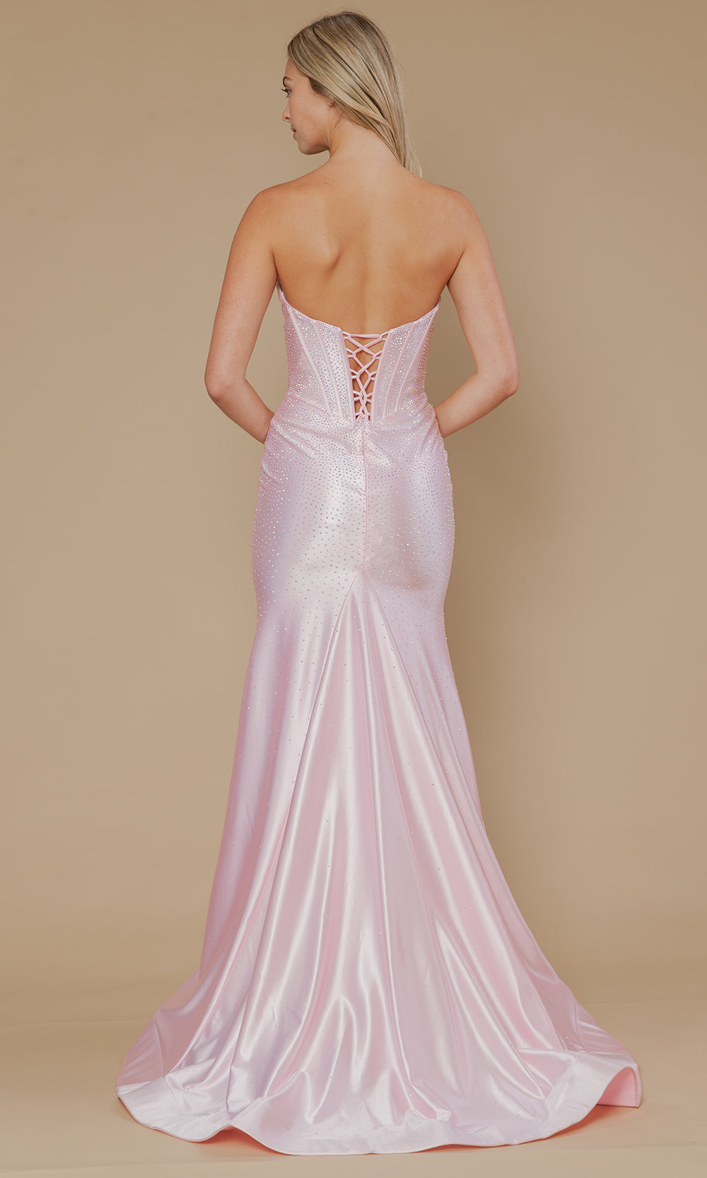 Poly USA 25046 - Strapless Beaded Gown with Exposed Boning Bridesmaid Dresses