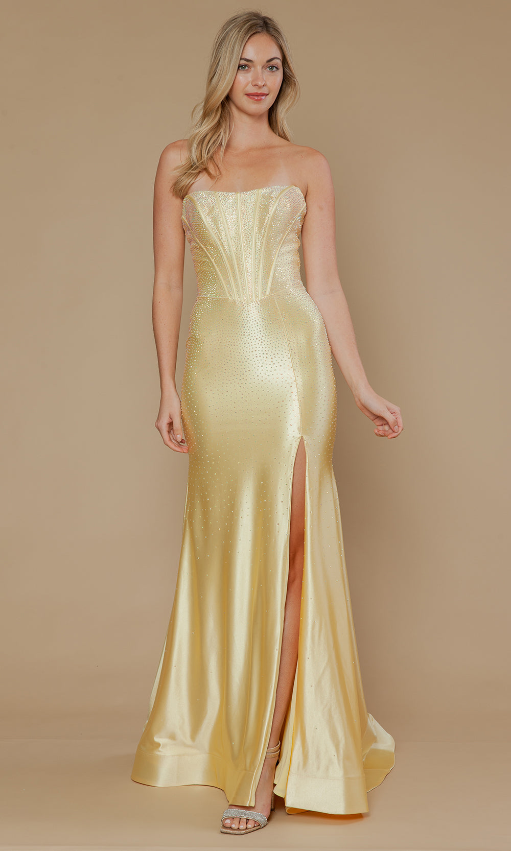 Poly USA 25046 - Boned Bodice Strapless Evening Gown Bridesmaid Dresses