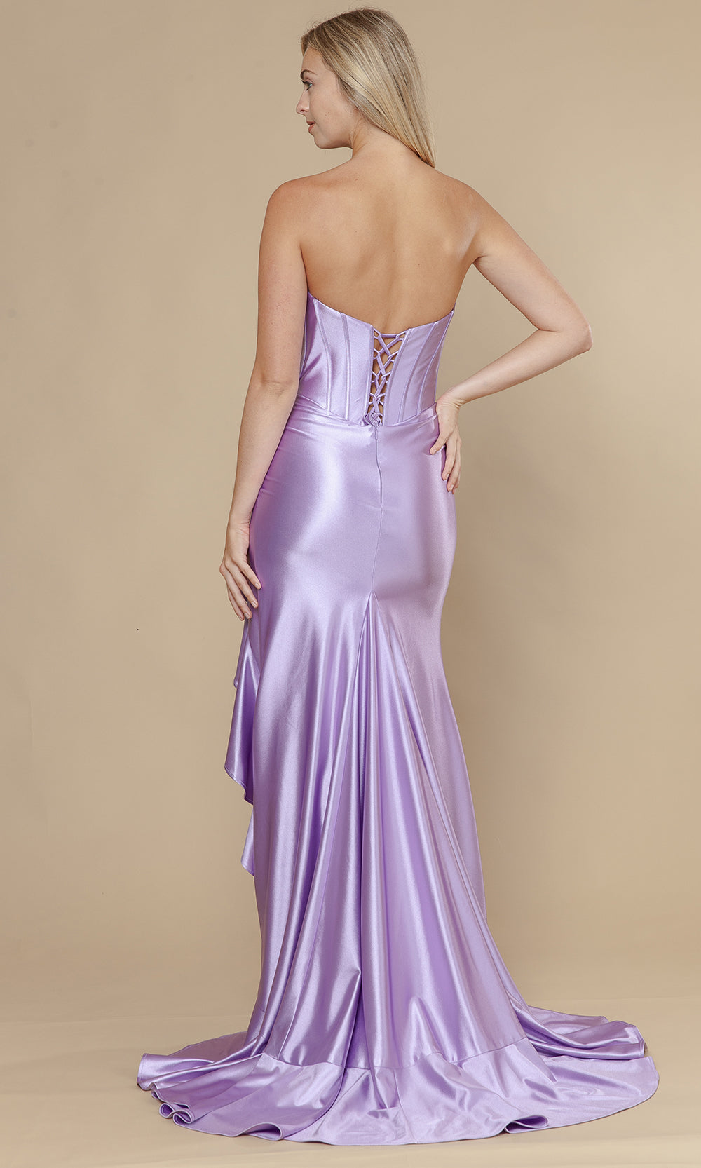 Poly USA 25048 - Sweetheart Slit Prom Dress with Corset Bodice Bridesmaid Dresses