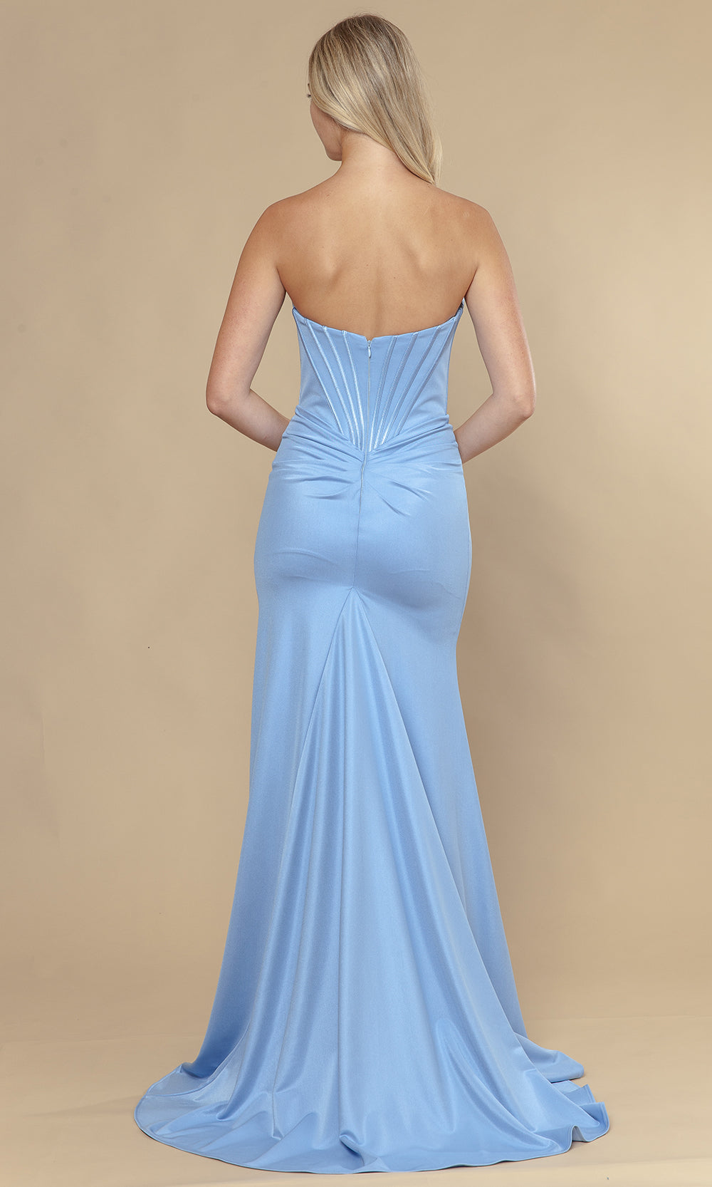 Poly USA 25054 - Strapless Fitted Dress with Basque Waist Bridesmaid Dresses
