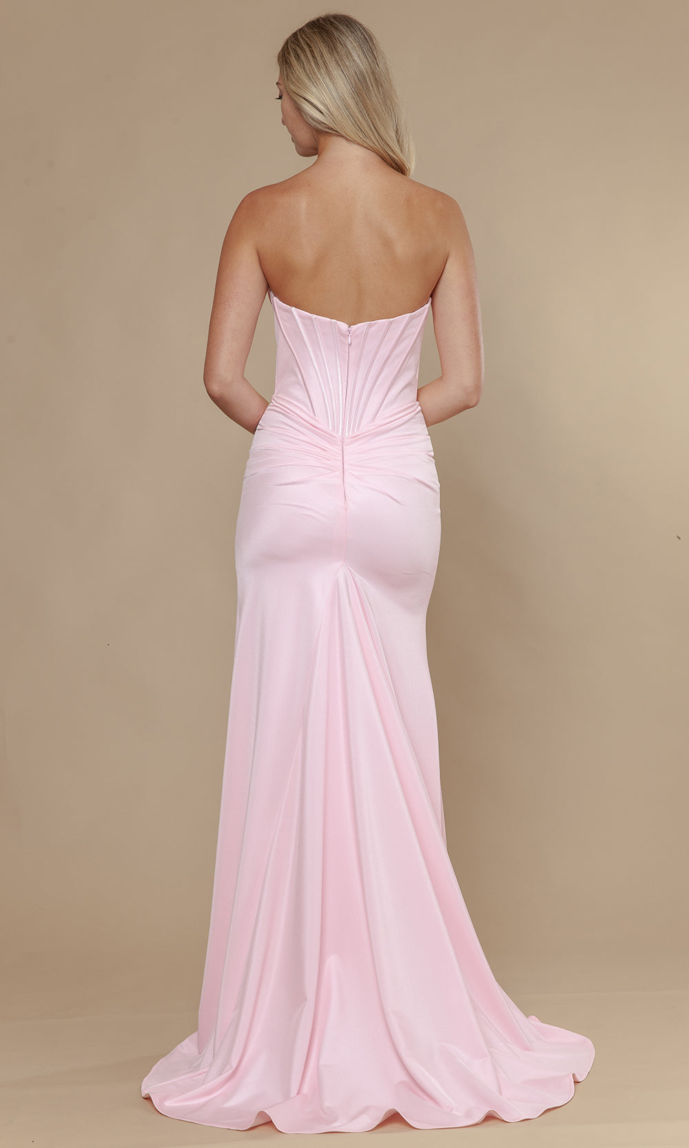 Poly USA 25054 - Strapless Fitted Dress with Basque Waist Bridesmaid Dresses