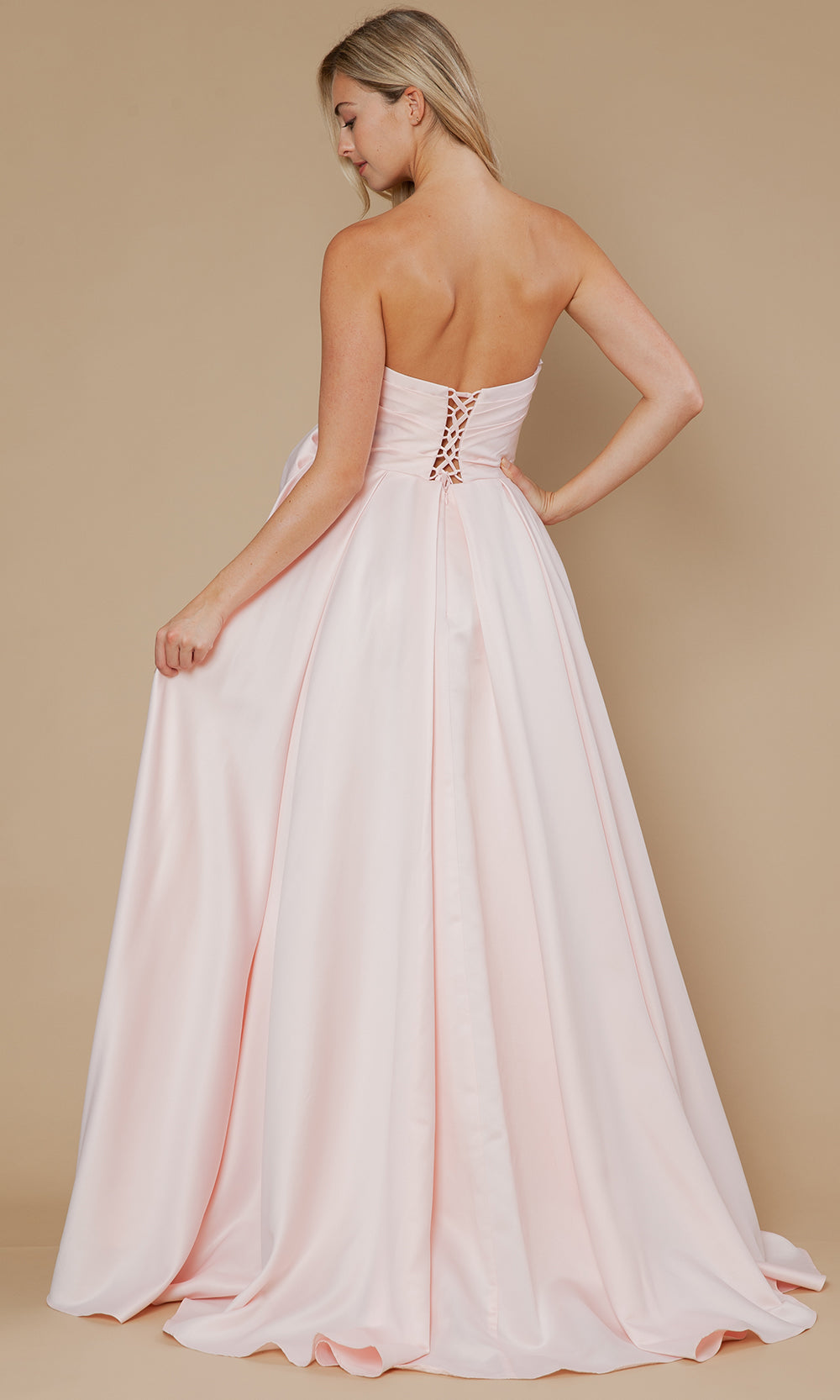 Poly USA 25062 - Sweetheart Flowy Gown with Oversized Rosette Prom Dresses