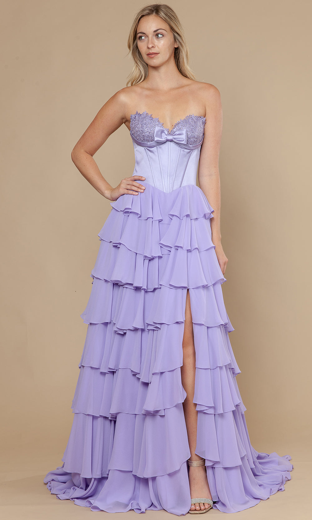 Poly USA 25074 - Embroidered Bust Sweetheart A-Line Dress Prom Dresses