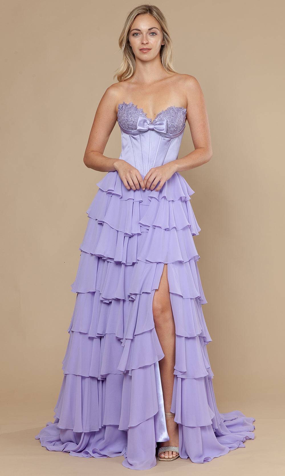 Poly USA 25074 - Embroidered Bust Sweetheart A-Line Dress Prom Dresses