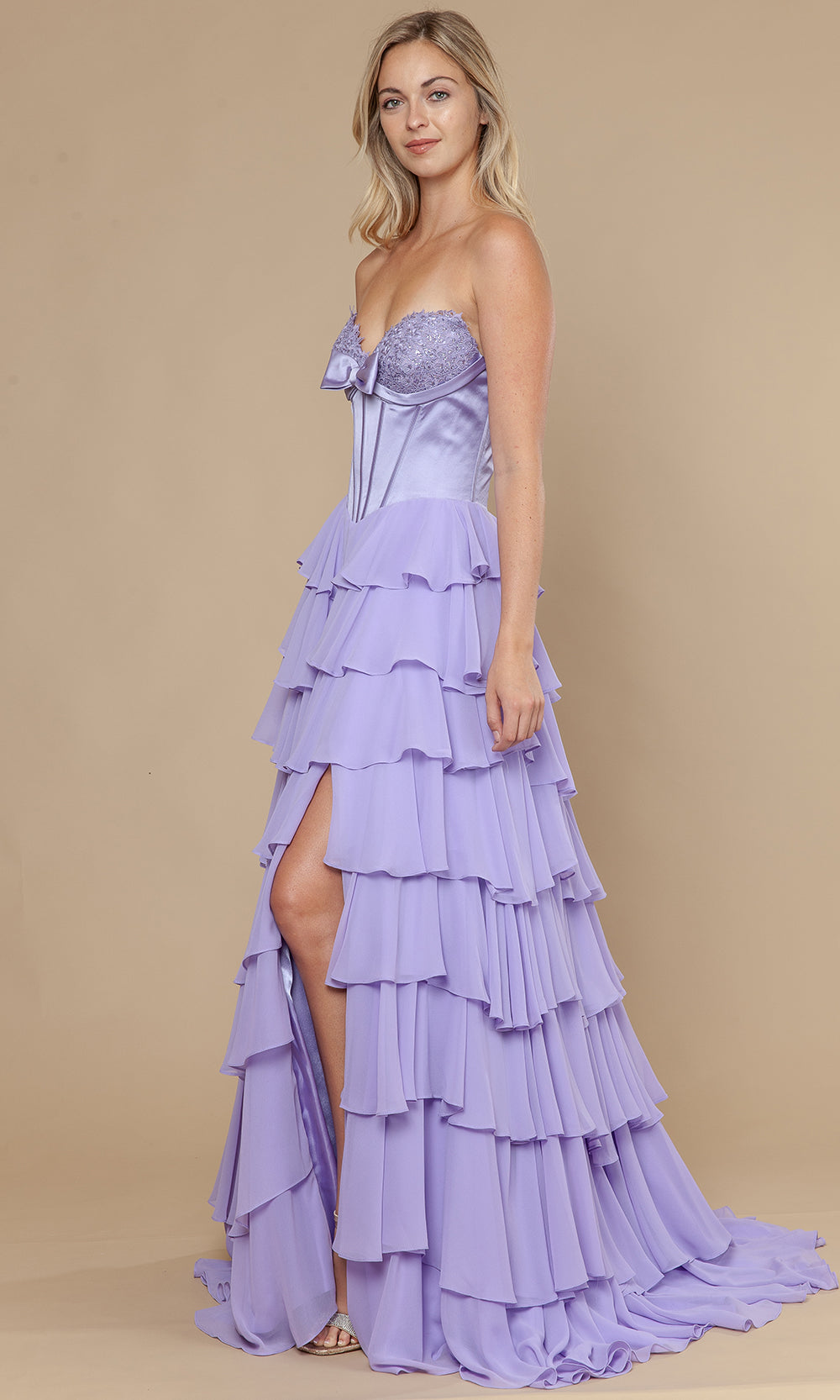 Poly USA 25074 - Embroidered Bust Sweetheart A-Line Dress Prom Dresses