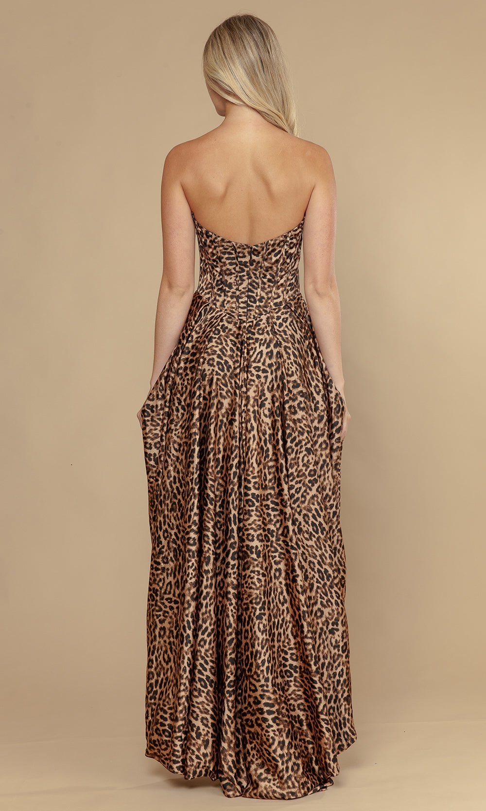 Poly USA 25086 - Lace Trim Bubble Hem Printed Gown Prom Dresses