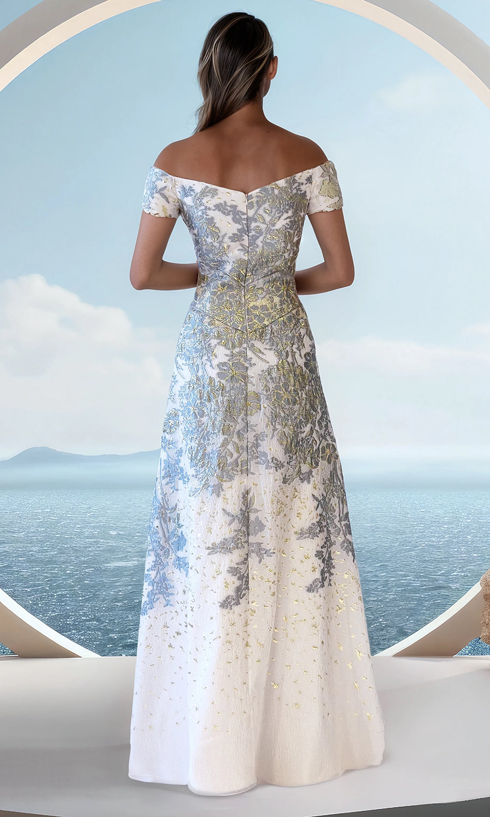 Janique 251024 - Sweetheart Floral Off?Shoulder Mermaid Dress Mother of the Bride Dresses