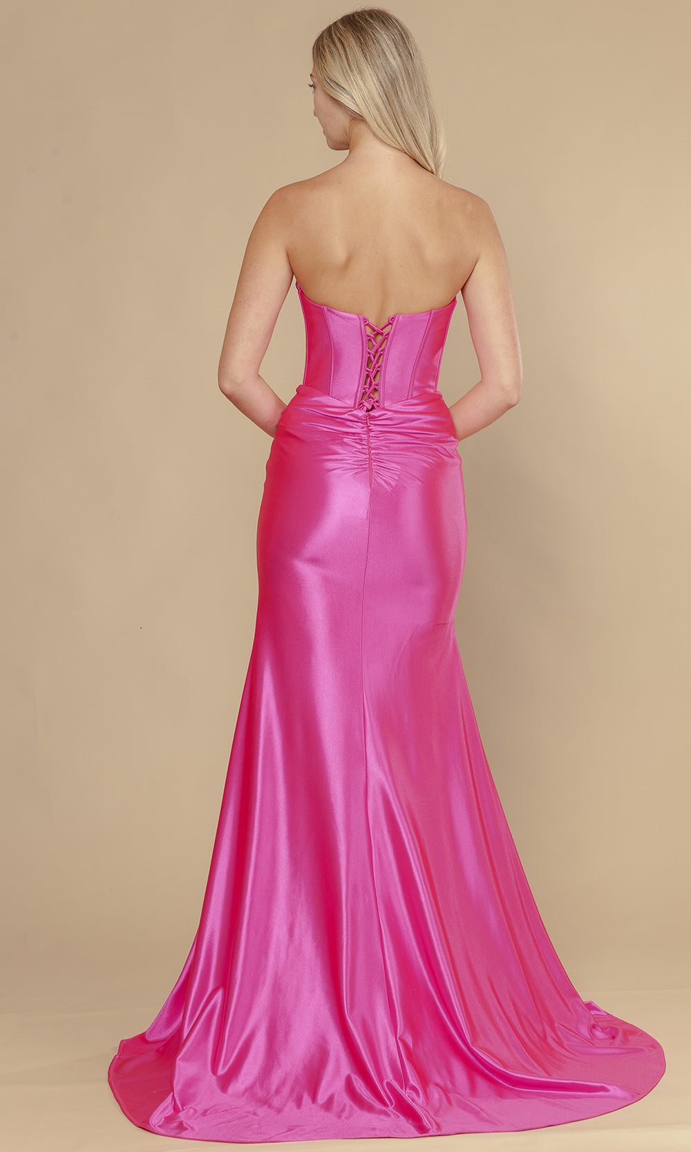 Poly USA 25124 - Lace-Up Back Twist Knot Prom Dress Prom Dresses