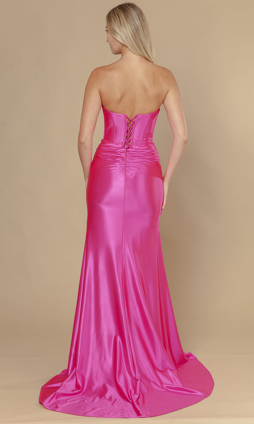 Poly USA 25124 - Lace-Up Back Twist Knot Prom Dress Prom Dresses