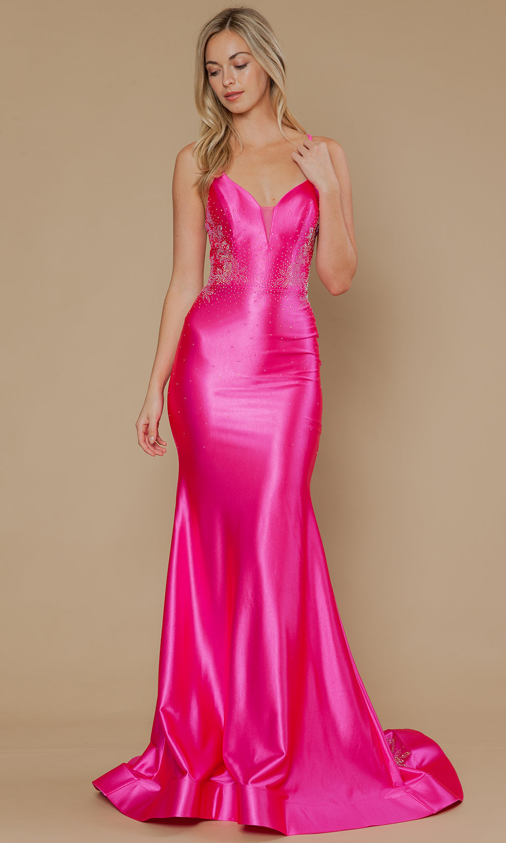 Poly USA 25128 - Mermaid Skirt Dazzling Rhinestone Prom Dress Prom Dresses