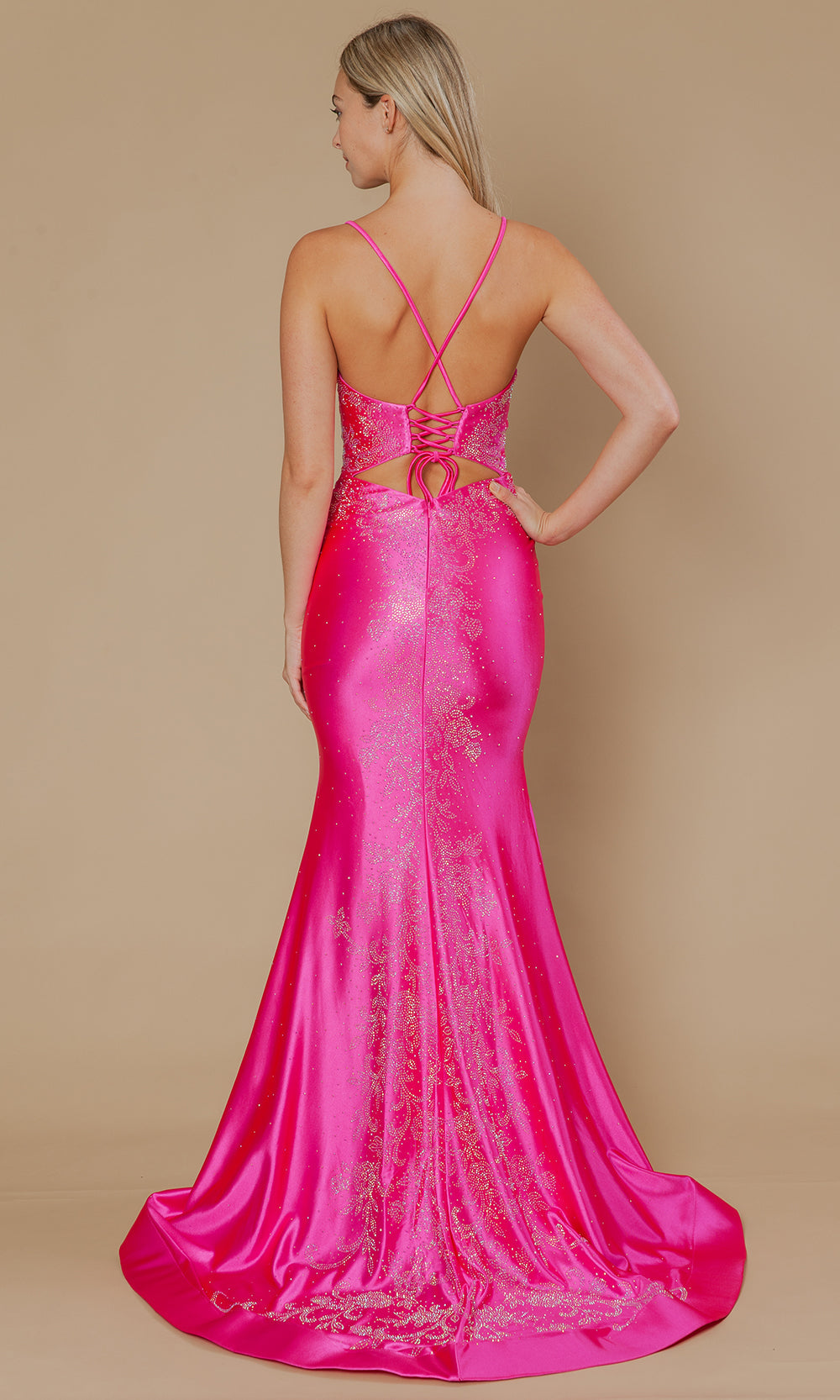 Poly USA 25128 - Mermaid Skirt Dazzling Rhinestone Prom Dress Prom Dresses