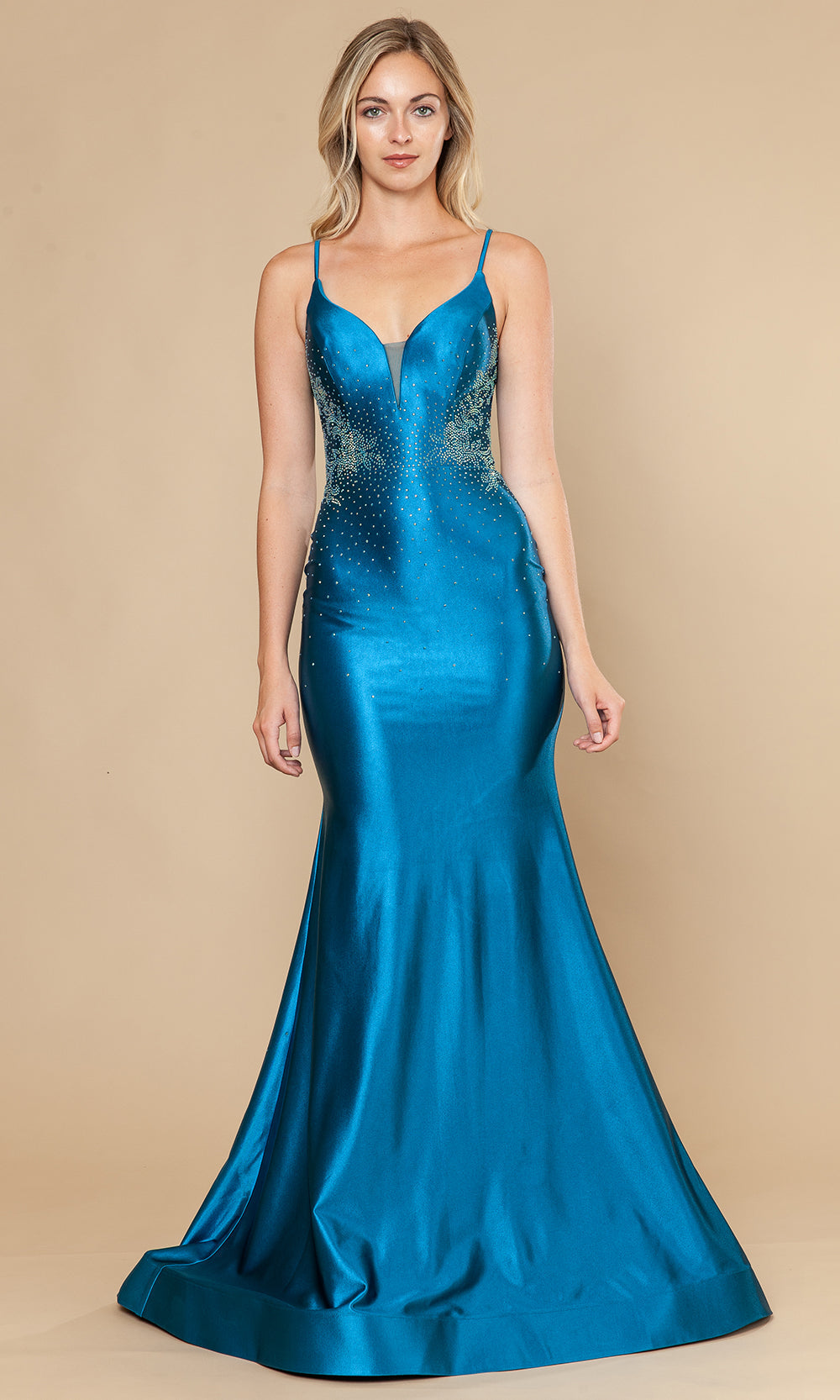 Poly USA 25128 - Mermaid Skirt Dazzling Rhinestone Prom Dress Prom Dresses