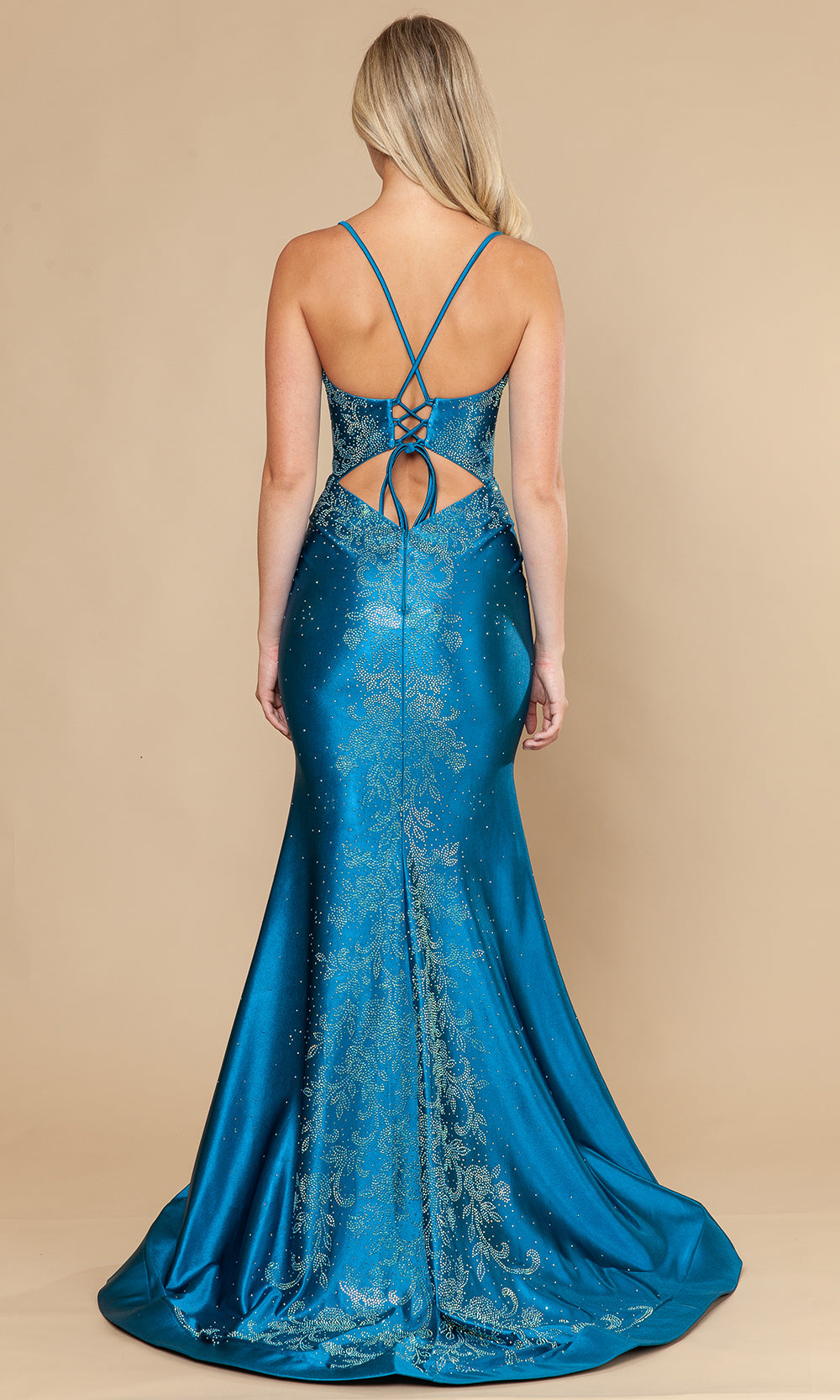 Poly USA 25128 - Mermaid Skirt Dazzling Rhinestone Prom Dress Prom Dresses