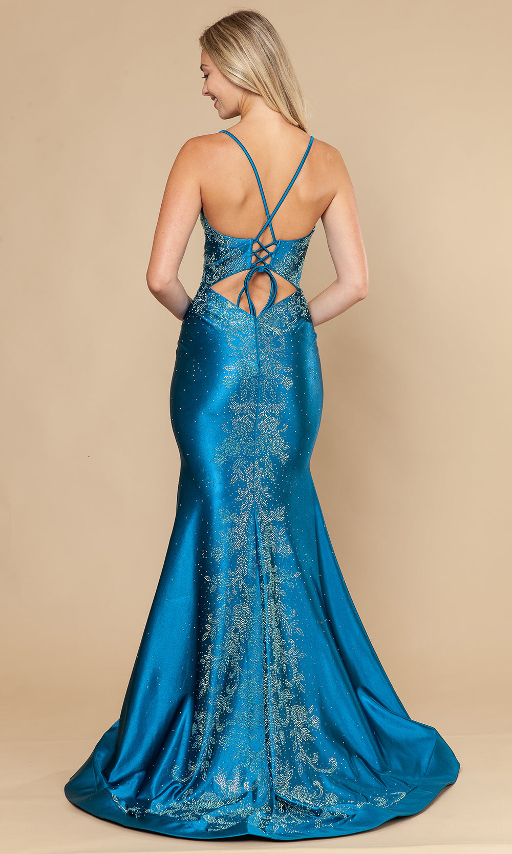 Poly USA 25128 - Mermaid Skirt Dazzling Rhinestone Prom Dress Prom Dresses