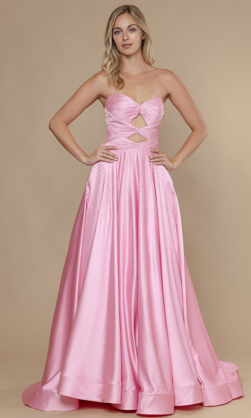 Poly USA 25130 - A-Line Skirt Bead Studded Dress Prom Dresses