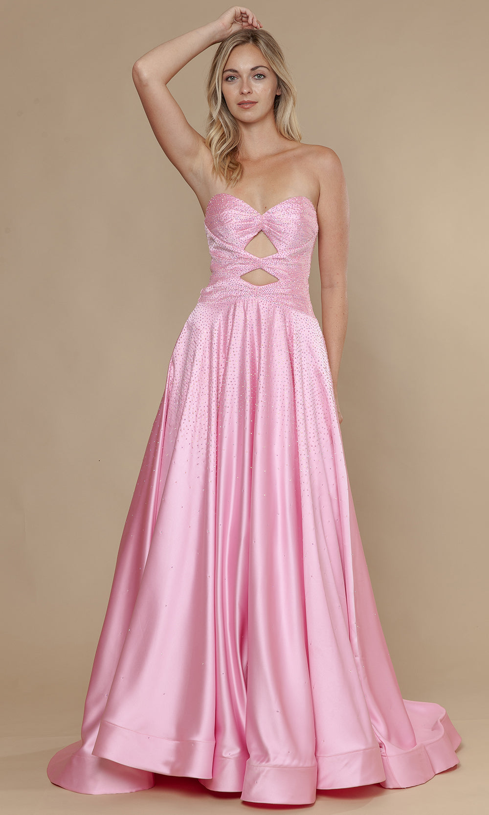Poly USA 25130 - A-Line Skirt Bead Studded Dress Prom Dresses