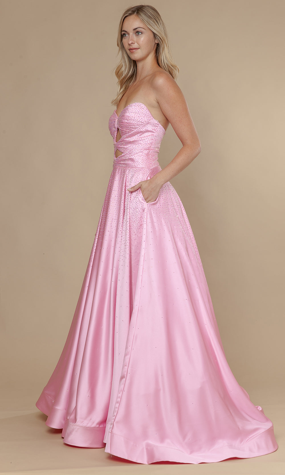 Poly USA 25130 - A-Line Skirt Bead Studded Dress Prom Dresses