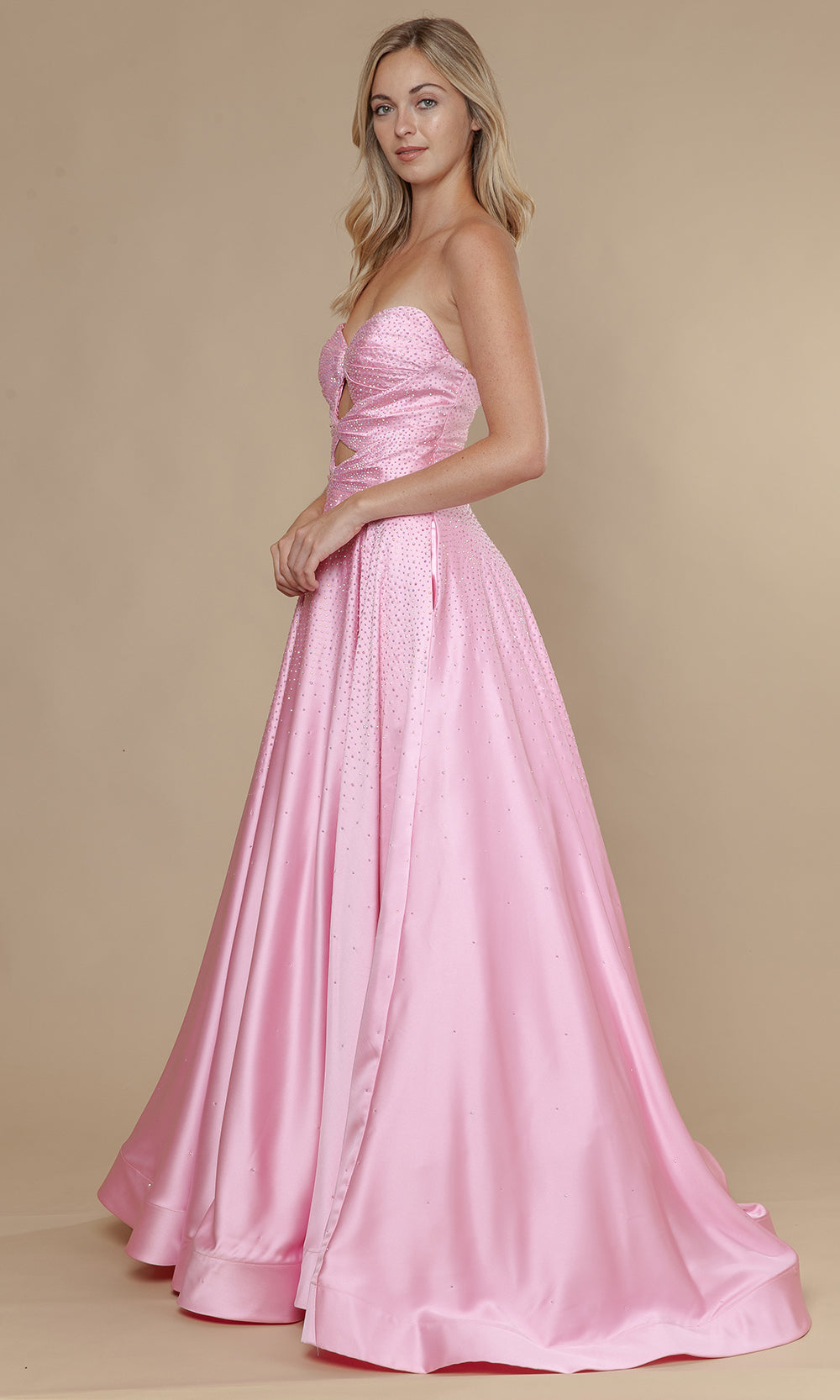 Poly USA 25130 - A-Line Skirt Bead Studded Dress Prom Dresses