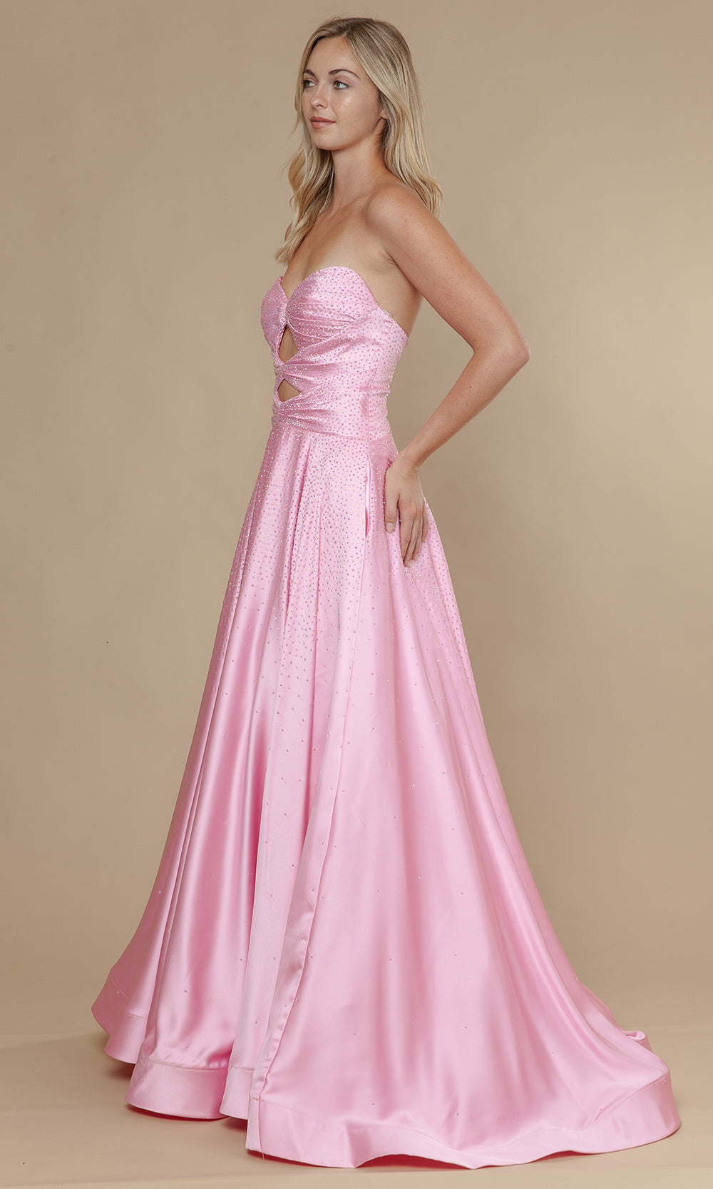 Poly USA 25130 - A-Line Skirt Bead Studded Dress Prom Dresses
