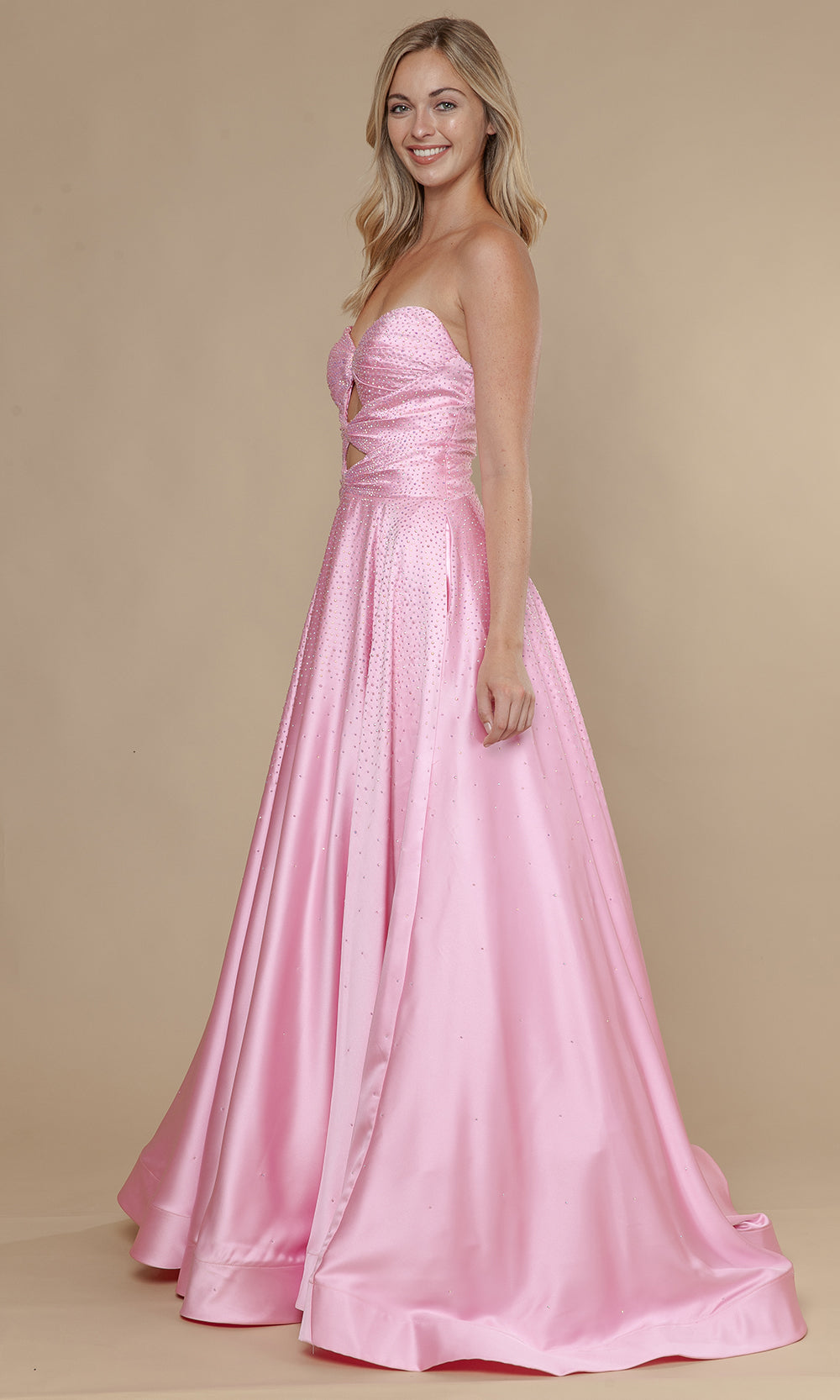 Poly USA 25130 - A-Line Skirt Bead Studded Dress Prom Dresses