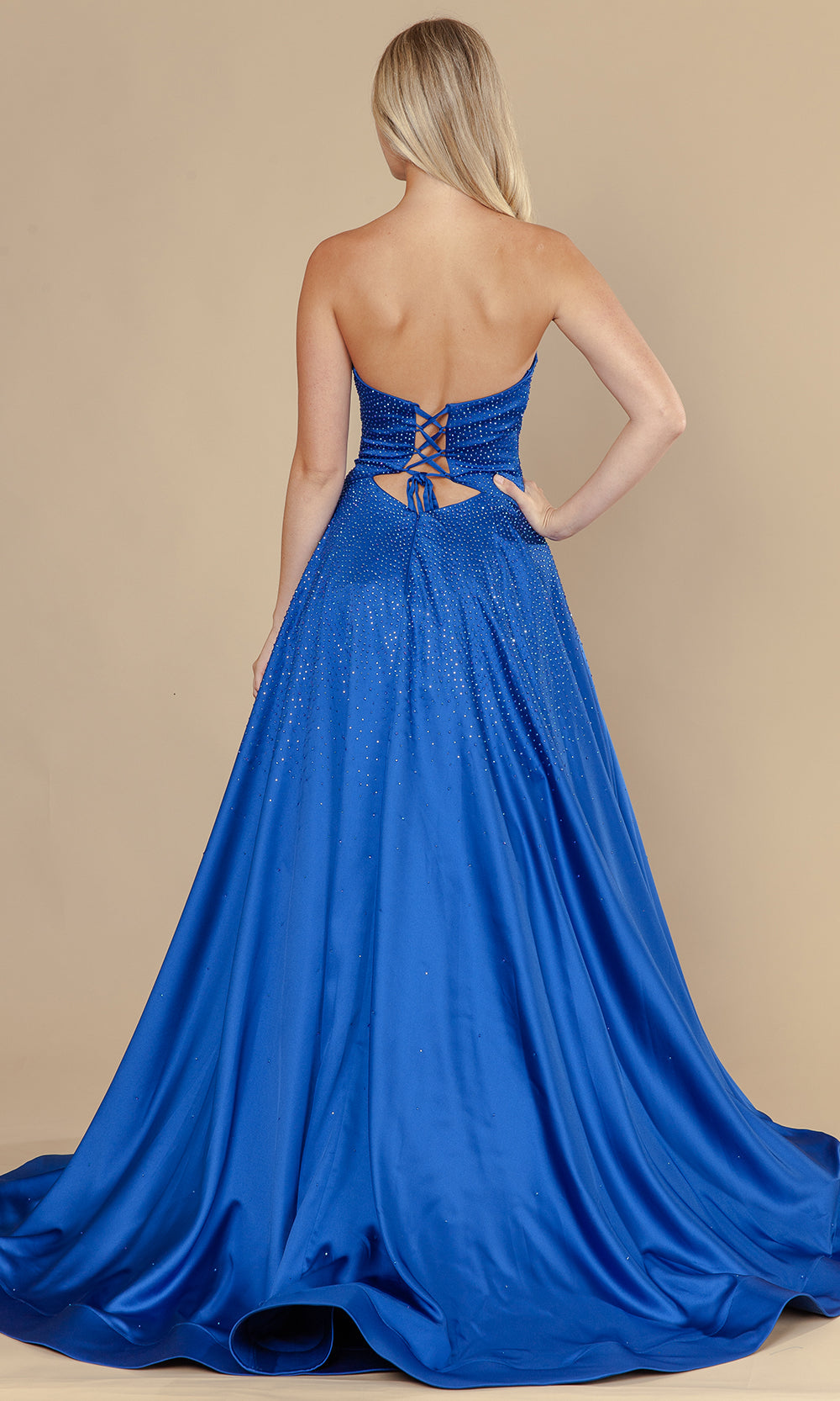 Poly USA 25130 - A-Line Skirt Bead Studded Dress Prom Dresses
