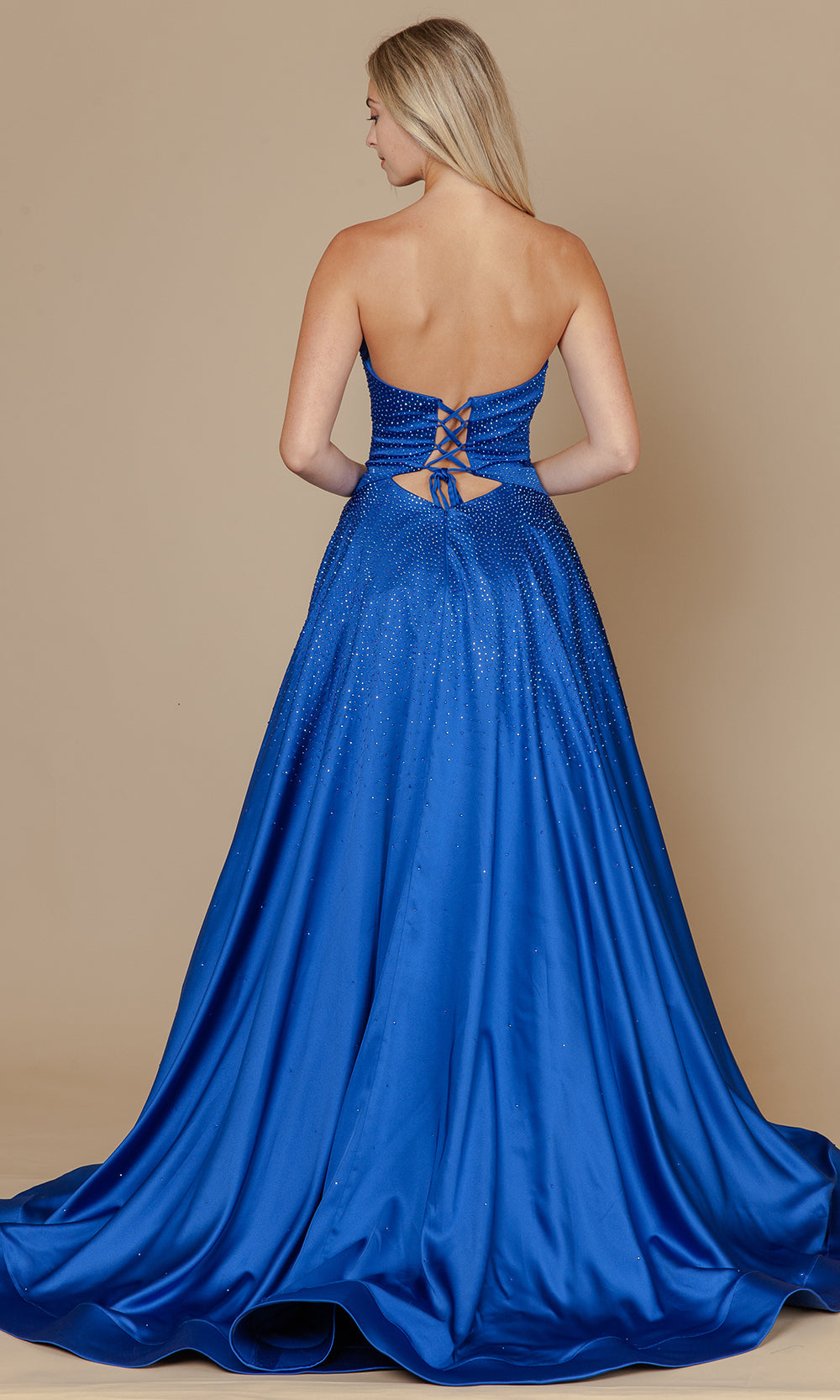 Poly USA 25130 - A-Line Skirt Bead Studded Dress Prom Dresses