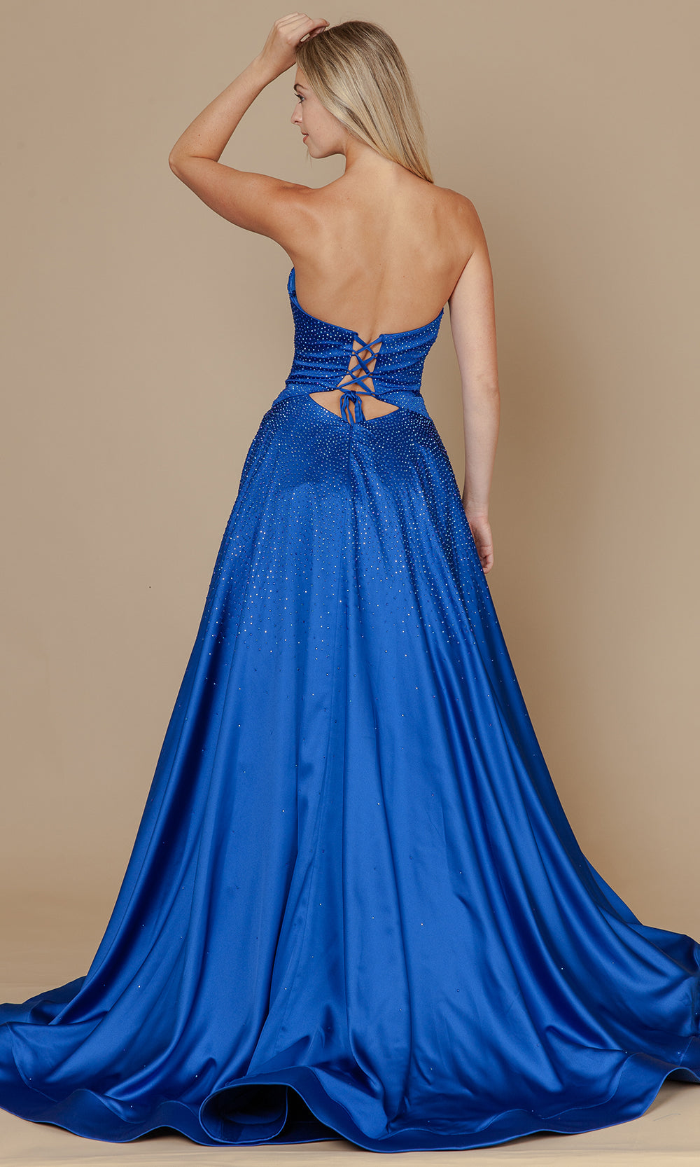 Poly USA 25130 - A-Line Skirt Bead Studded Dress Prom Dresses