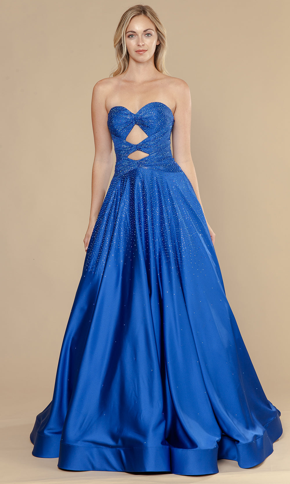 Poly USA 25130 - A-Line Skirt Bead Studded Dress Prom Dresses