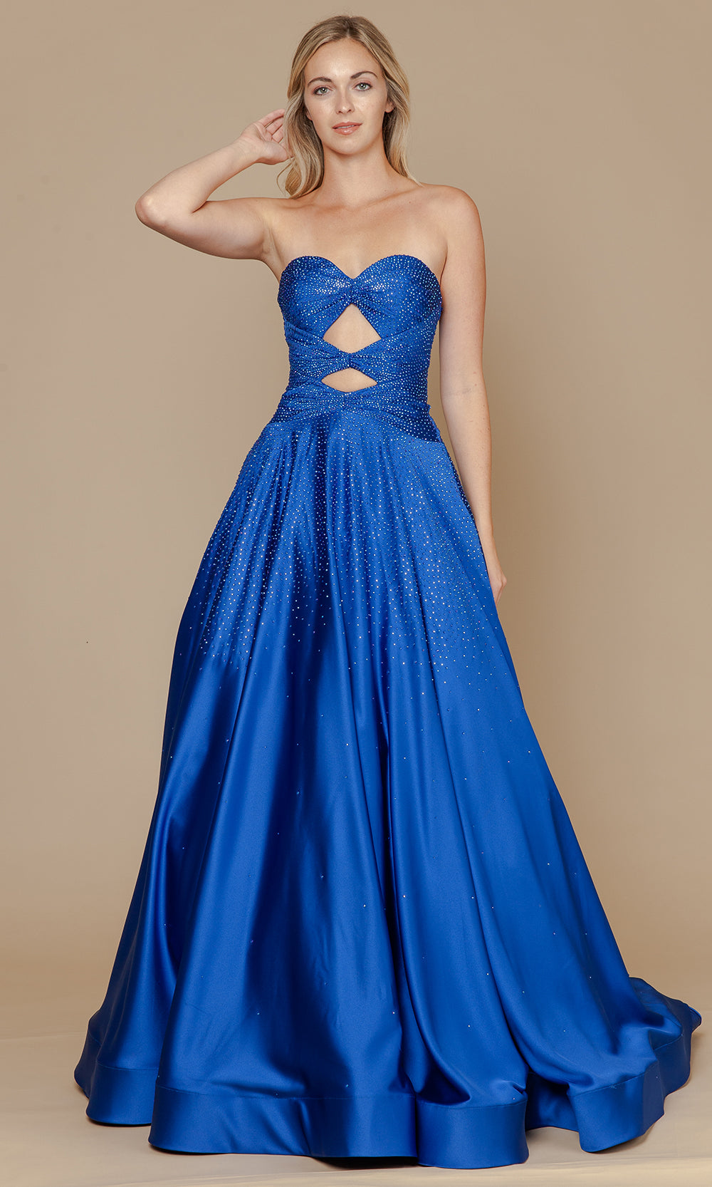 Poly USA 25130 - A-Line Skirt Bead Studded Dress Prom Dresses