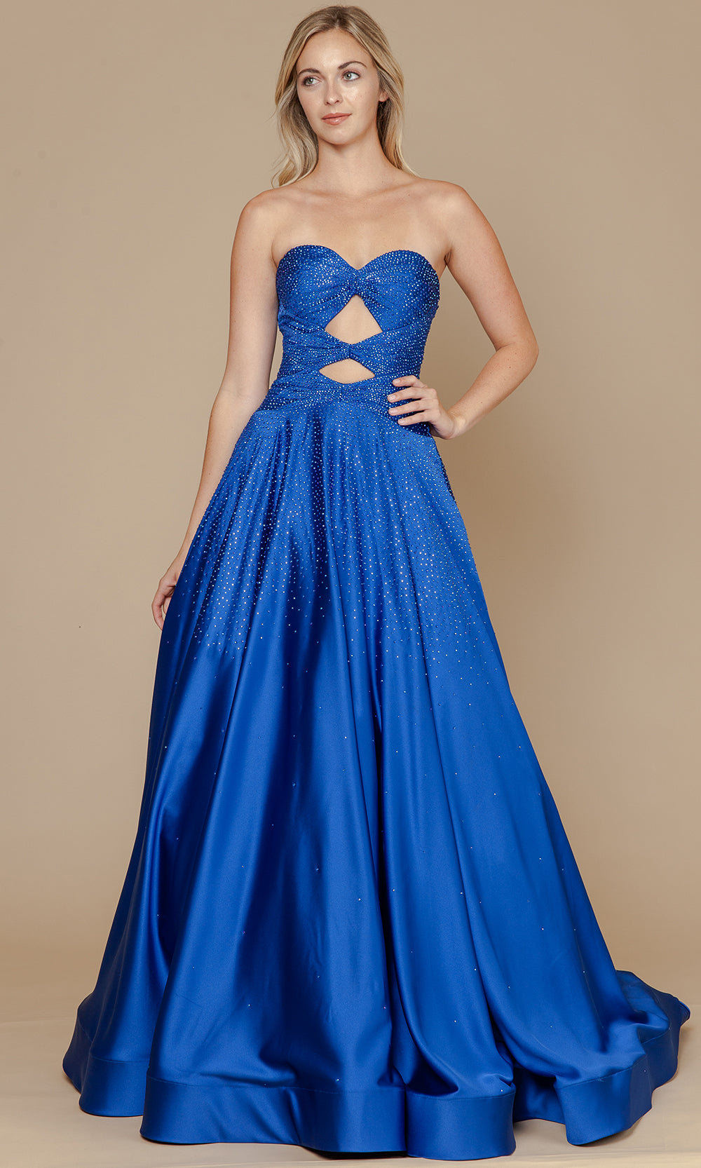 Poly USA 25130 - A-Line Skirt Bead Studded Dress Prom Dresses