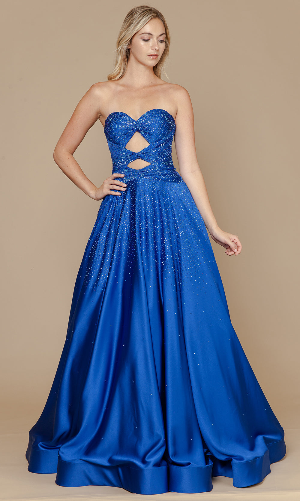 Poly USA 25130 - A-Line Skirt Bead Studded Dress Prom Dresses
