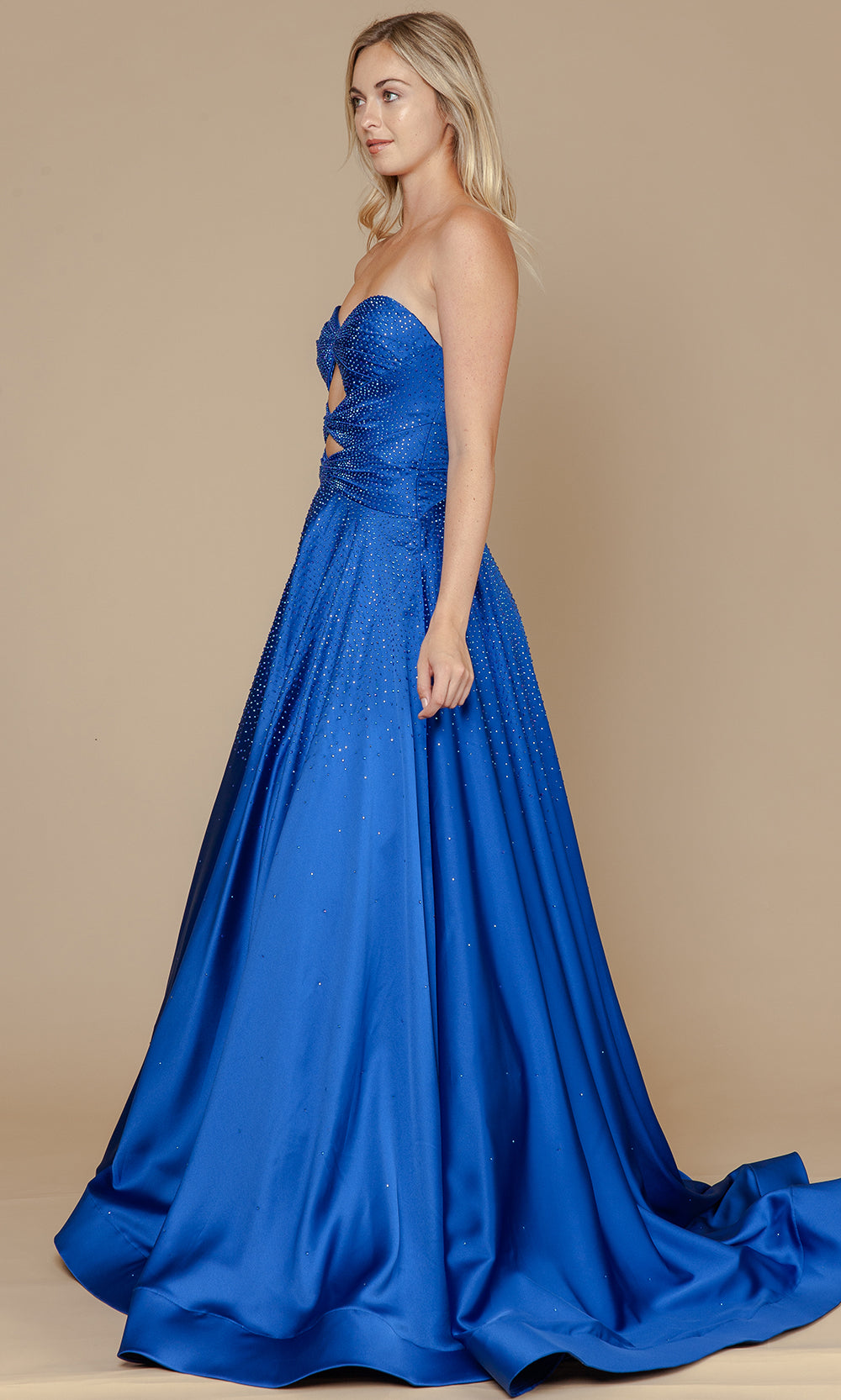 Poly USA 25130 - A-Line Skirt Bead Studded Dress Prom Dresses