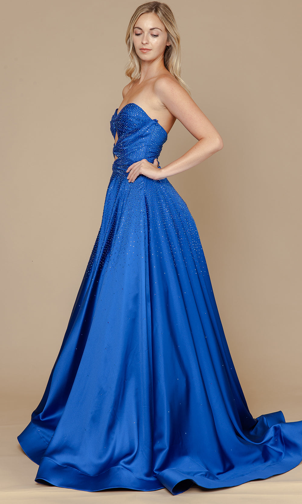 Poly USA 25130 - A-Line Skirt Bead Studded Dress Prom Dresses