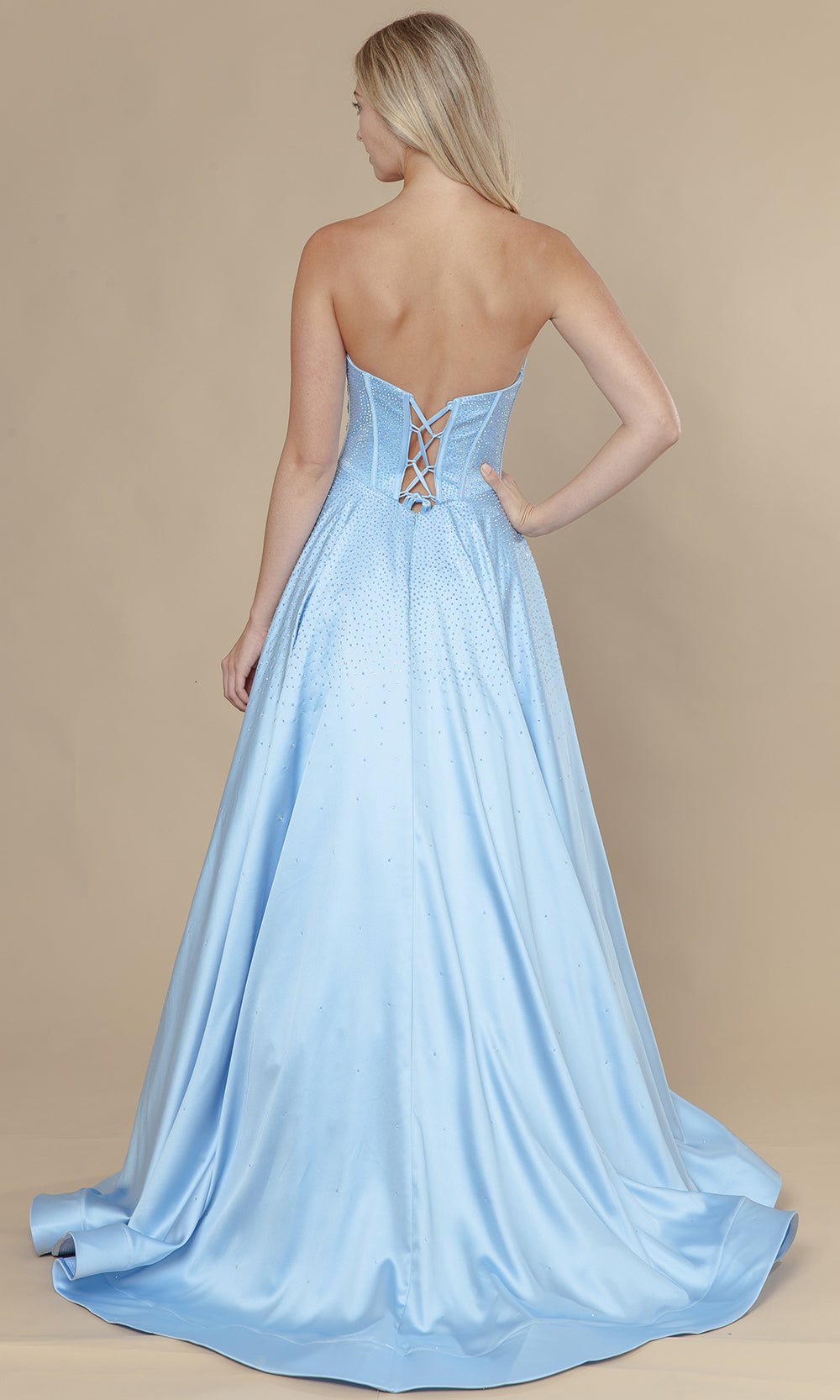 Poly USA 25132 - Corset Style Embellished A-Line Dress Prom Dresses
