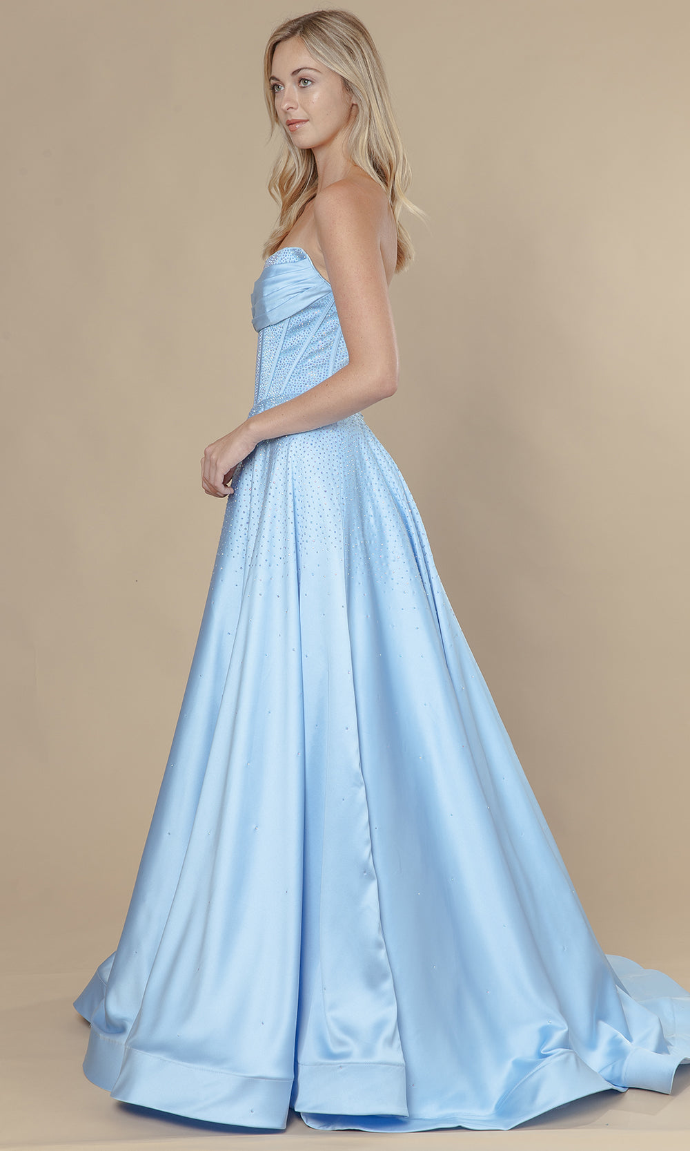 Poly USA 25132 - Corset Style Embellished A-Line Dress Prom Dresses