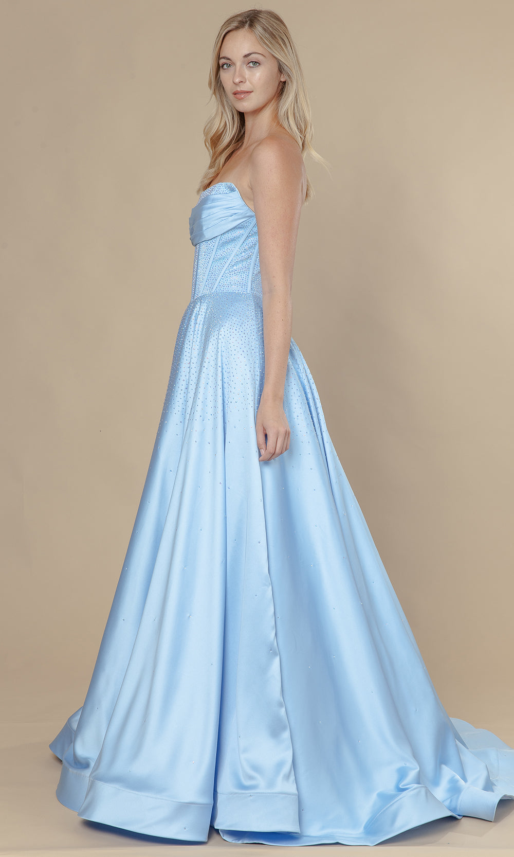 Poly USA 25132 - Corset Style Embellished A-Line Dress Prom Dresses