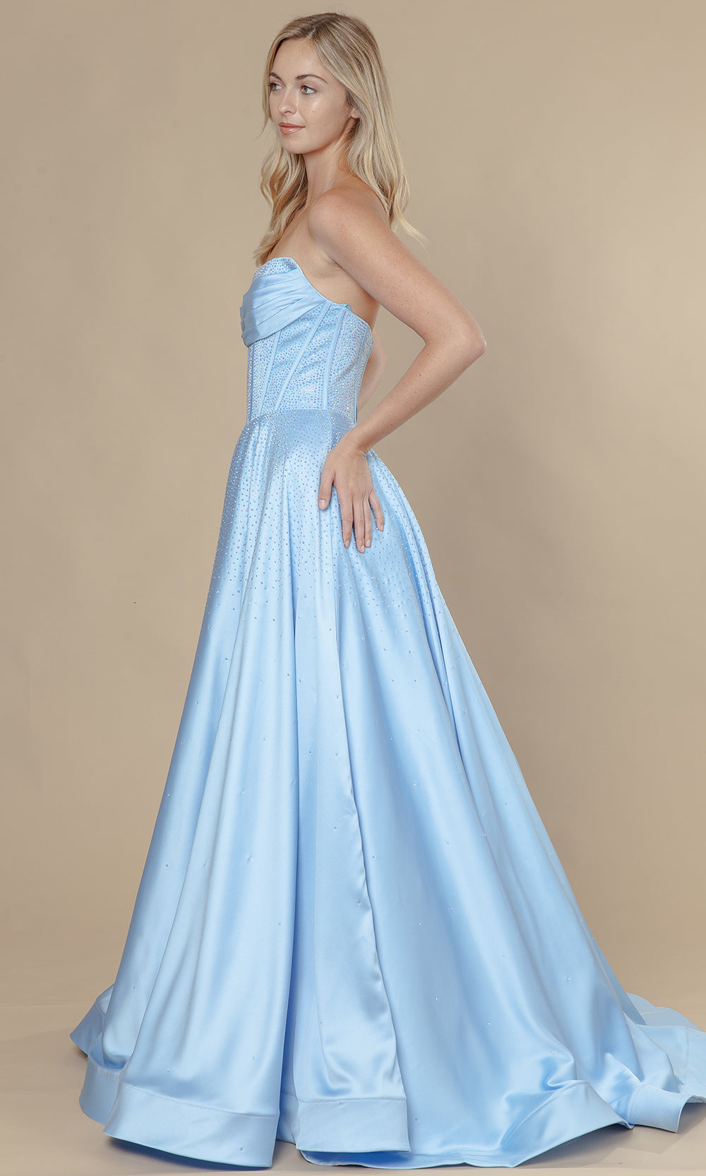 Poly USA 25132 - Corset Style Embellished A-Line Dress Prom Dresses
